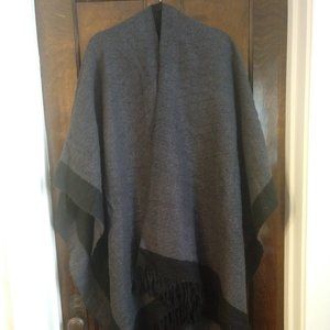 Reversible Black and Grey Cape/Shawl